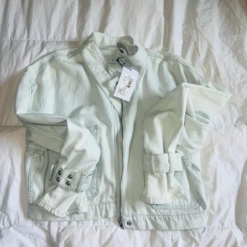 IRO bleach blue jean jacket